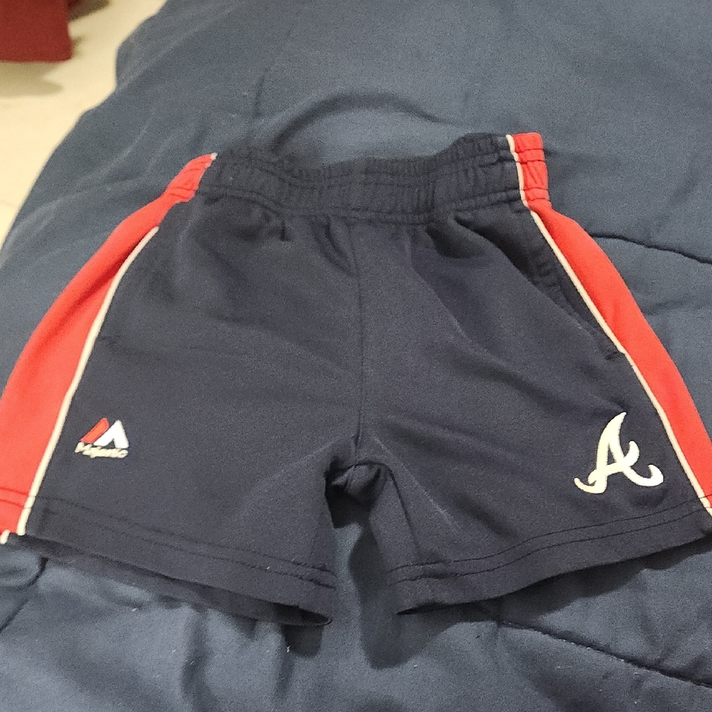 Majestic Navy and Red Sports Shorts